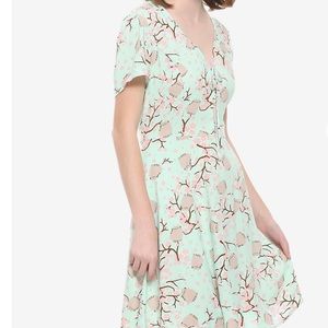 Mint cherry blossom dress